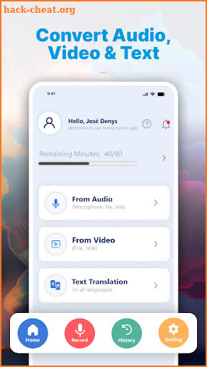 Translate Audio, Video to Text screenshot