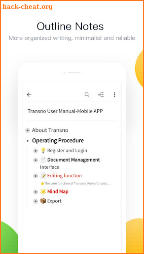 Transno - Outlines, Notes, Mind Map screenshot