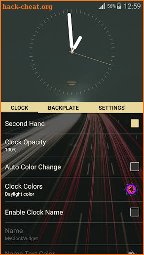 Transparent Analog Clock screenshot