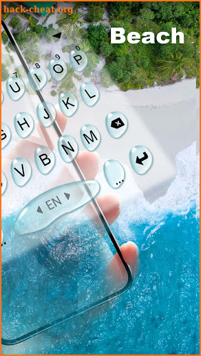 Transparent Beach Keyboard Background screenshot