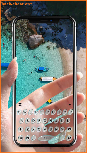 Transparent Beach Keyboard Background screenshot