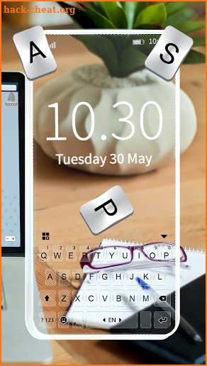 Transparent Business Keyboard Background screenshot