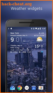 Transparent clock & weather screenshot