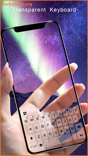 Transparent Galaxy Keyboard Background screenshot