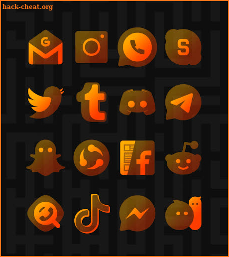 Transparent Orange - Icon Pack screenshot