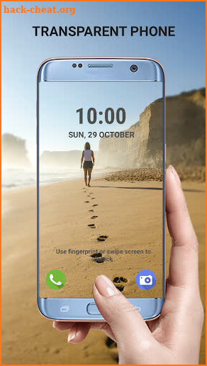 Transparent phone. Livecam Wallpaper screenshot