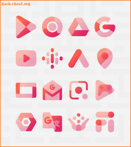 Transparent Red - Icon Pack screenshot