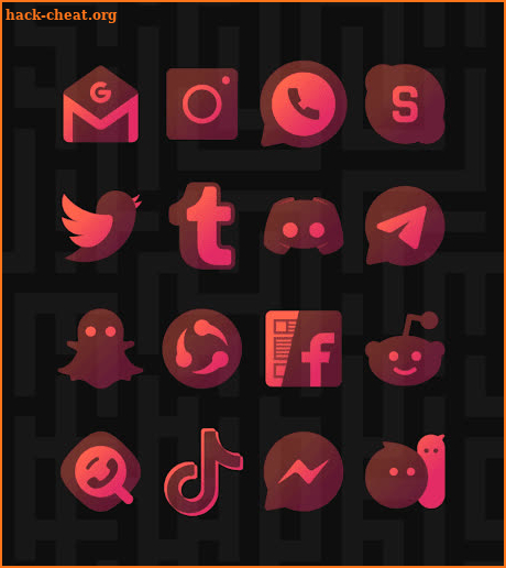 Transparent Red - Icon Pack screenshot