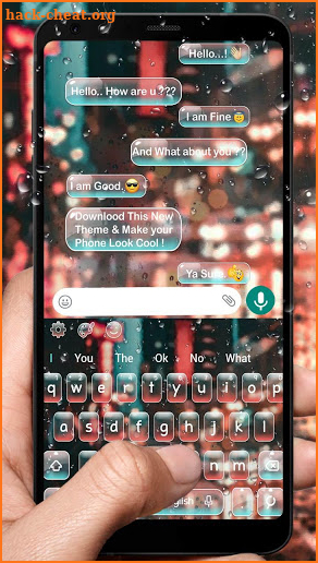 Transparent Water Drop Keyboard Theme screenshot