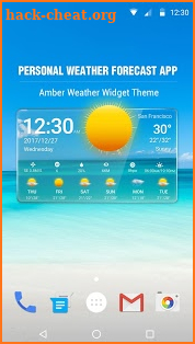 Transparent Weather & Clock App 2018 screenshot