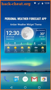 Transparent Weather & Clock App 2018 screenshot