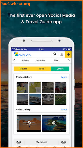 Travalian - The Social Media & Travel Guide App screenshot