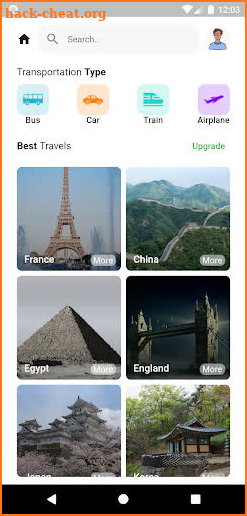 Travel App VC screenshot