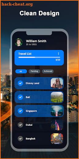 Travel Goals (Travel Bucket) screenshot