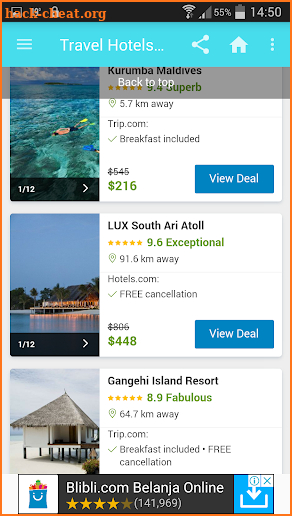 Travel Hotel Booking screenshot