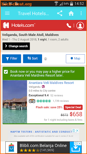 Travel Hotel Booking screenshot