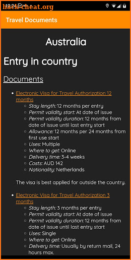 Travel Papers & Procedures screenshot