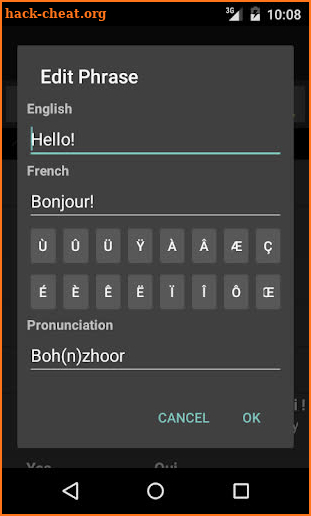 Travel Phrases - French screenshot