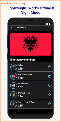 Travel Safe - World Emergency Phone Numbers screenshot