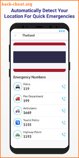 Travel Safe - World Emergency Phone Numbers screenshot