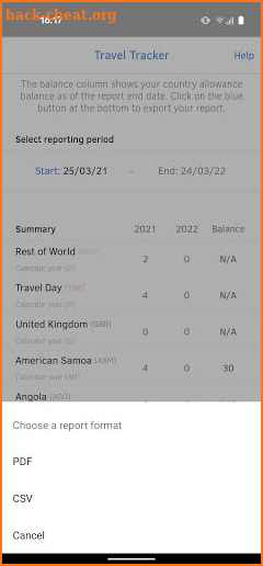 Travel Tracker screenshot