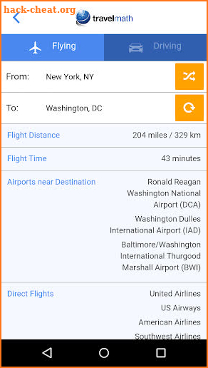 Travelmath - trip calculator screenshot