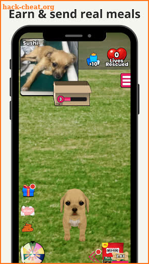 TREAT - Feed a living dog by treating its avatar screenshot