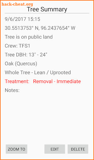 Tree Risk Assessment - Level 1 screenshot