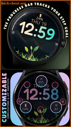 Tree Steps digital watch face screenshot