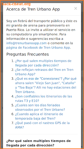 Tren Urbano App screenshot