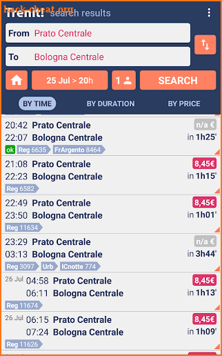Trenit: find trains in Italy screenshot