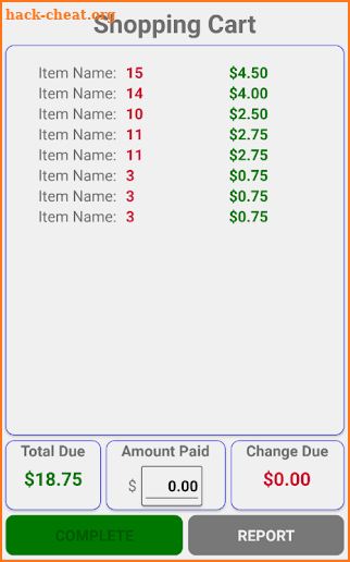 Tri-C Cash Register App screenshot