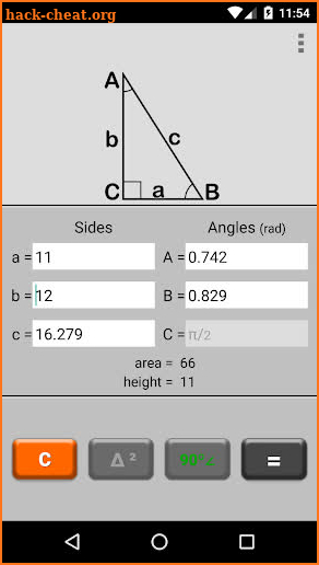 Triangle Calculator Pro screenshot