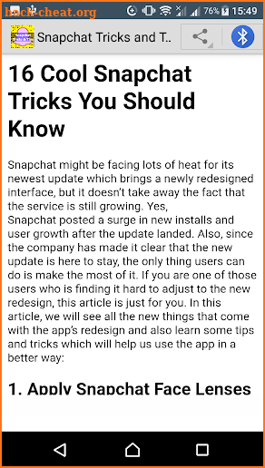 Tricks & Tips for Snapchat screenshot
