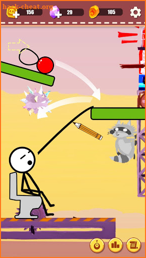 Tricky Ball : Draw line tricky game screenshot