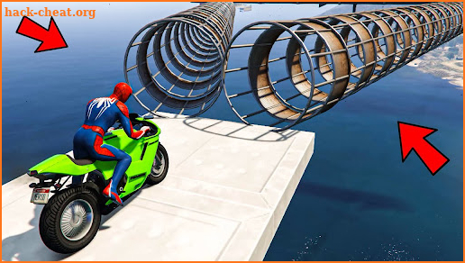 Tricky Bike Stunt Spider Superhero Bike GT Racing screenshot