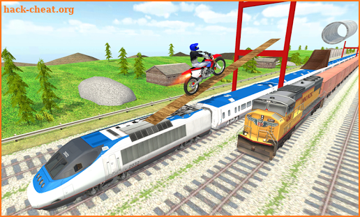 Tricky Bike Train Stunts Trail screenshot