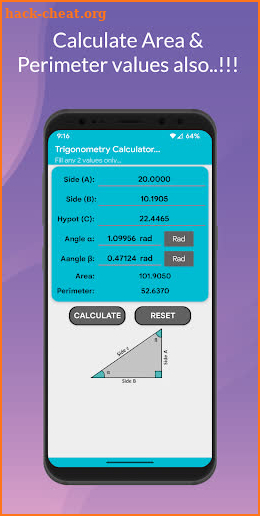 Trigonometry Calc screenshot