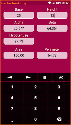 Trigonometry Help - Calculator screenshot