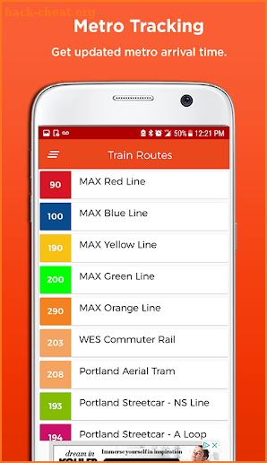 TriMet Rail & Bus Tracker screenshot