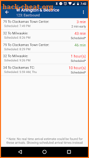 TriMet Tracker screenshot