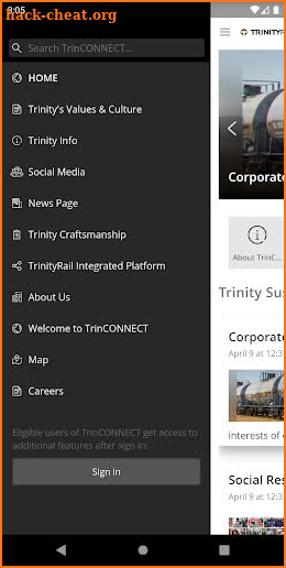 TrinCONNECT App screenshot