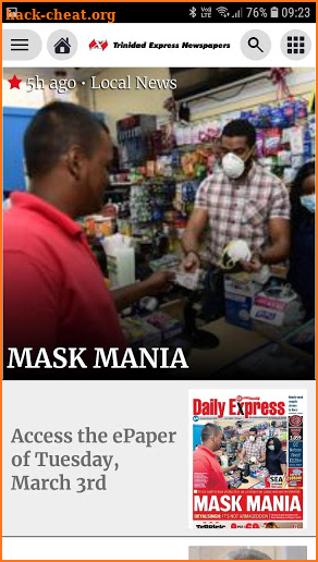 Trinidad Express Newspapers screenshot