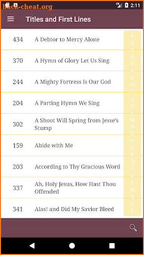 Trinity Psalter Hymnal screenshot