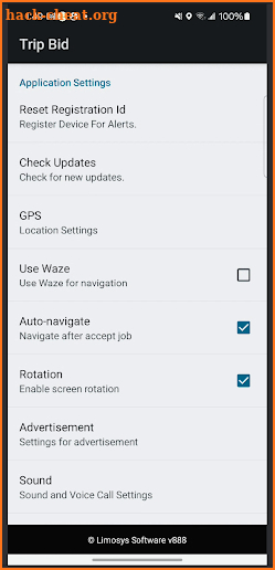Trip Bid screenshot
