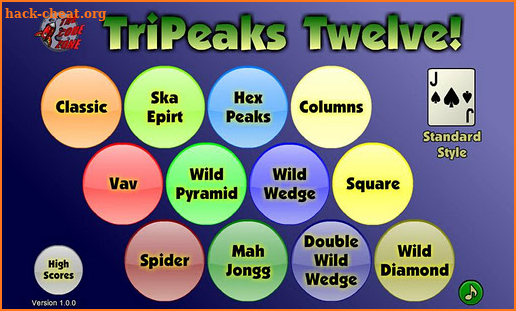 TriPeaks Twelve screenshot