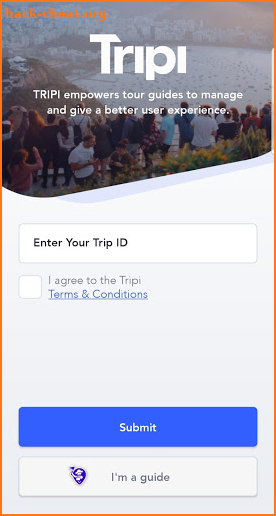 Tripi Internet less group communication travel app screenshot