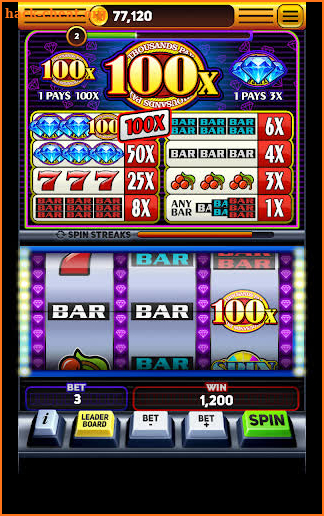 Triple 100x Diamonds - Slot Machine Free screenshot