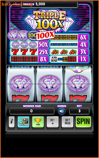 Triple 100x Wheel - Free Slots Machine screenshot