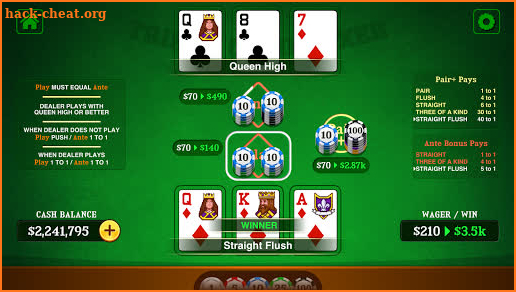 Triple Card Poker screenshot